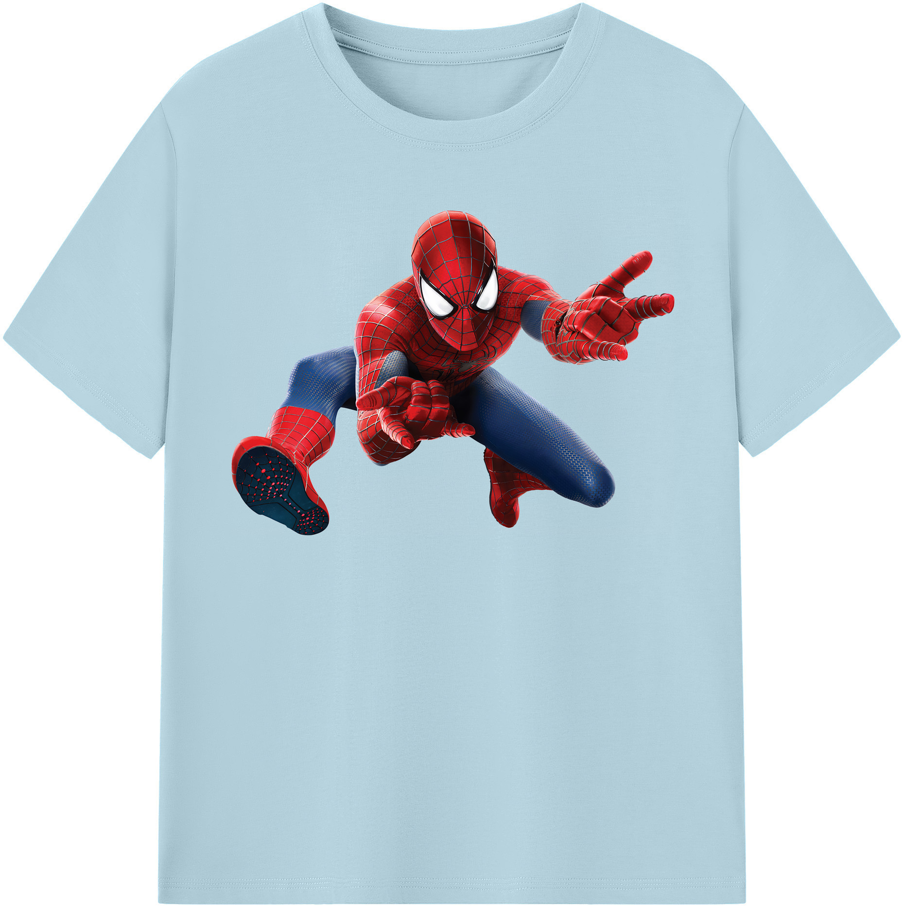 （画像用） Spider Man スパイダーマン 綿100％半袖Tシャツ（フロントプリント）
